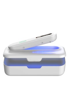 Buy UV Light Sanitizer Box & Wand - Rechargeable Phone Sterilizer, 2 in 1 Design with Removable UV Light Sanitizer Wand, Portable, Rechargeable Ultraviolet Light Disinfection, White in Saudi Arabia