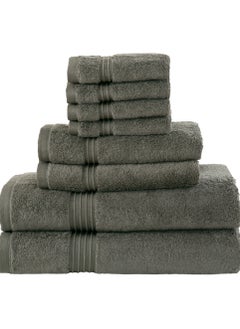 Buy Bliss Casa 8 Piece Towel Set; 2 Bath Towels, 2 Hand Towels and 4 Washcloths - 550 GSM 100% Combed Cotton Quick Dry Highly Absorbent Thick Bathroom Towels - Soft Hotel Quality for Bath and Spa in UAE