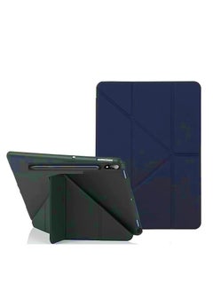 Buy Smart Case For Samsung Galaxy Tab S8 Plus 2022 & S7 Plus (2020) 12.4 inch, Flip Cover Soft PU Leather Case With Auto Sleep/Wake (Blue) in Egypt