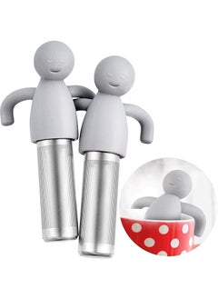 Buy Tea Infuser Filter, Loose Tea Lovely Stainless Steel Extra Fine Mesh Tea Supplies Strong Aroma Herb Tea and Spices for More Enjoyable Tea Time with Friends and Family (2pcs Gray) in UAE