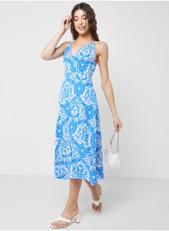 Buy Strappy Print Dress in UAE