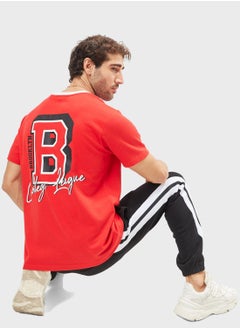 Buy Back Printed Crew Neck T-Shirt in UAE