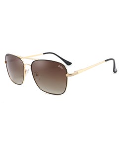 Buy Polarized Square Sunglasses for Men Women - Double Bridge Retro Sunnies, Gradient Lens in UAE