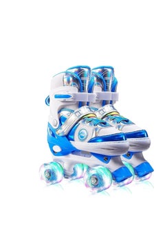 اشتري Kids Roller Skates for Boys and Girls Adjustable Roller Skates with All Wheels Light up  Double Rows Rollerskates for Kids Beginners في السعودية