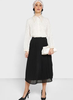 Buy High Waist Pleated Skirt in UAE