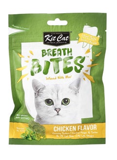 Buy Breath Bites Chicken Flavor Infused Mint Cat Treats 60g in UAE