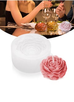 Buy Peony Flower Silicone Candle Mould, 3D Silicone Soap Mould, Beeswax Aroma Diffuser Mould for Cake Decoration, Chocolate Baking, for Birthday, Valentine's Day, Wedding Party Decoration Home Decoration in UAE