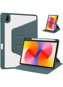 Buy Clear Back Case Compatible with Huawei MatePad SE 11 inch 2024 with Pen Holder, 360 Degree Swivel Stand Flip Smart Tablet Cover Auto Sleep/Wake Case in UAE