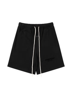 Buy ESSENTIALS Silicon Print Shorts Unisex Black in UAE