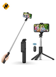 Buy 3 in 1 Extendable Selfie Stick Tripod, Selfie Stick For Phone with Bluetooth Wireless Remote Phone Holder for iPhone 12 /iPhone 11/pro, in Saudi Arabia