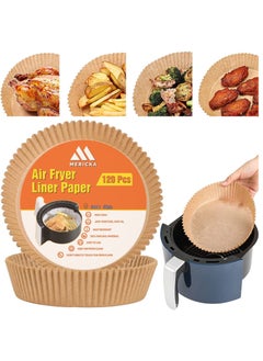 Buy 120 Air Fryer Disposable Paper Liner, 120 Pcs Liners for Air Fryer , Non-stick Parchment Paper for Frying, Baking, Cooking, Roasting and Microwave - Unbleached, Oil-proof, 6.3-inch in UAE