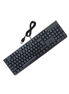 Buy Wired keyboard with USB port Arabic-English convenient and comfortable for the eyes /KB-218 in Egypt