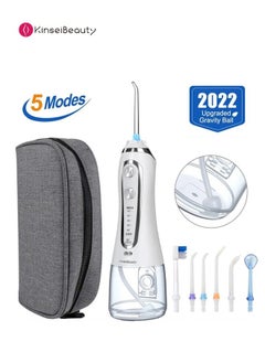 Buy Water Flosser Professional Dental Oral Irrigator 300Ml Water Tank IPX7 Waterproof 5 Modes in Saudi Arabia