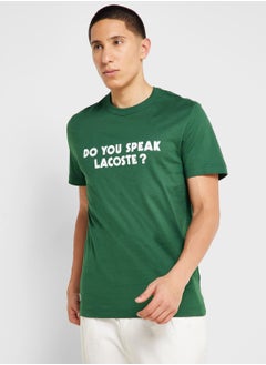 Buy Slogan Crew Neck T-Shirt in UAE