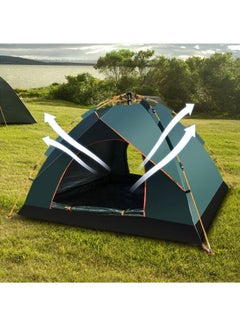 Buy Camping Tent 3-4 Persons, Pop up Tents Removable Instant Tent 2 Door Breathable Waterproof Uv Protection, Family Dome Tent for Family Outdoor Sports Travel Picnic with Carrying Bag in Saudi Arabia