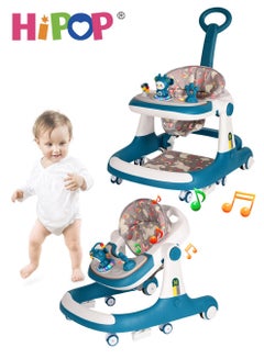 Buy Baby Walker 3 in 1,with Handle and Adjustable Height Cushion,Attractive Toys and Entertaining Music,Anti-Rollover Baby Stroller in UAE