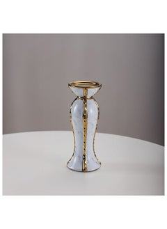 اشتري EftinanCandle Holder for Dining Room Home Decoration Great Room Decor Table Centerpieces Ceramic Candle Holders L 10.2 x W 10.2 x H 26 cm Gold في الامارات