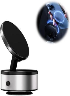 Buy Magnetic Car Phone Holder, 360 Degree Rotation Electric Suction Cup Holder, Hands-Free Magnetic Mobile Phone Holder for Car, Gym, Mirror, Smooth Surface in Saudi Arabia