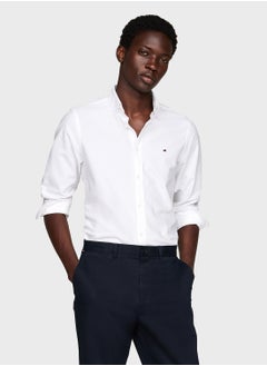 Buy Oxford Dobby Logo Slim Fit Shirt in Saudi Arabia