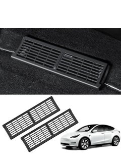 اشتري for Tesla Model Y Rear Under Seat Air Vent Cover, Backseat Air Conditioning Outlet Vent Deflector Grille Protector Snap-in Installation Intake Grid Model Y Accessories, 2 pcs في الامارات