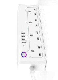 اشتري 4-Way Smart WiFi Power Strip with USB Charging 4 Outlets Socket Voice Control by Alexa  Google Home Assistant 1.8M Cable في الامارات