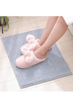 اشتري Non Slip Fluffy Soft Microfiber Washable Quick Dry Ultra Bath Mats For Tub Bathroom Rugs Bath Mat في الامارات