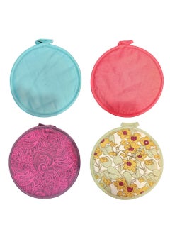 Buy Pot Holders Grips Silicone & Cotton Pot Holder for Kitchen Heat Resistant Pot Holders, Hot Pads in UAE