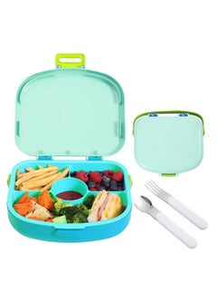 اشتري Baby Leak Proof Bento Lunch Box With Handle, Green في الامارات