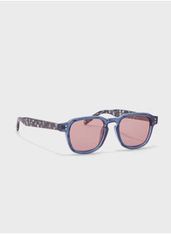 Buy Polarized Lens Tortoise Print Wayfarer Sunglasses in UAE