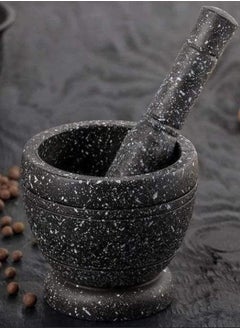 Buy "Mortar and Pestle - Spice Grinder and Cocoa & Peppercorn Mill, Ideal for Grinding Garlic and Onions, Perfect Tool for Crushing and Pressing Garlic" in Egypt