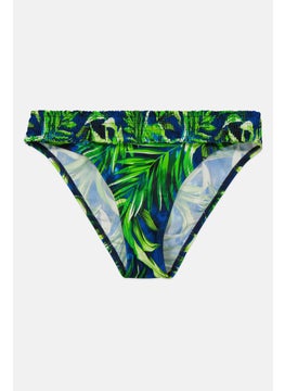 اشتري Women Allover Print Bikini Bottom, Green Combo في الامارات