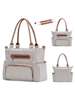 Buy Large Capacity Mummy Diaper Bag Handbag Baby Carriage Storage Bag Shopping Bag Khaki in UAE