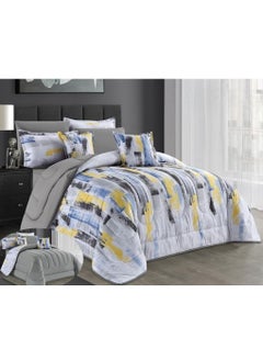 Buy 8-Piece Comforter Set Two-Sided Microfiber Double King Size 240x260 in Saudi Arabia