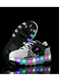 اشتري New Two Wheel Skate Shoe Luminous Pulley Shoes في الامارات