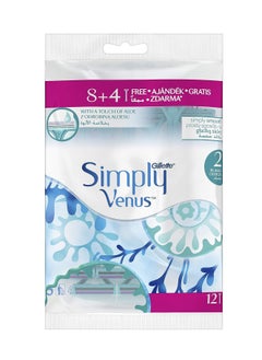 Buy Gillette Simply Venus 2 Disposable Razor 12 count in UAE