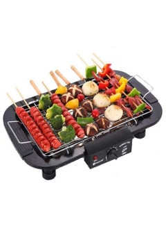 اشتري Portable Electric Smokeless Barbecue 2000W High Power Grill Indoor Grilling Table With 5 Adjustable Temperature Fit Home Dinner Camping Travel Hiking في الامارات