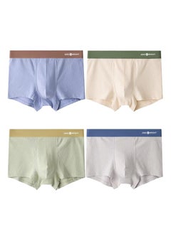 اشتري Zeemey 4 Pack Men’s Sort Boxer Briefs & Trunks,Breathable Stretch Cotton Moisture-Wicking Underwear,Modern Fit Low Rise في السعودية