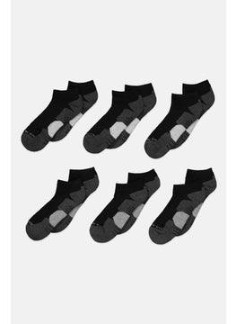 اشتري Men 6 Pairs Low Cut Socks, Black/Grey في الامارات