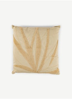 Buy Alwyn Embroidered Filled Cushion -Beige in UAE