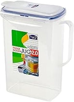 Buy LocknLock -HPL735, Fridge Door Water Jug with Flip Top Lid 70.55-oz / 8.5-cup, Clear/Blue in Egypt