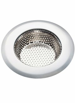 Buy Stainless Steel Kitchen Sink Strainer Removable Heavy-Duty Drain Filter Perfect for Kitchen Bathroom Basin Laundry Stop Hair Disposal Waste,Chrome in UAE