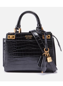 Buy Guess Women's Katey Croc Mini Satchel - Black in UAE