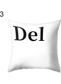 Buy Printed Pillow Cushion Cover White 14x11x2cm in UAE