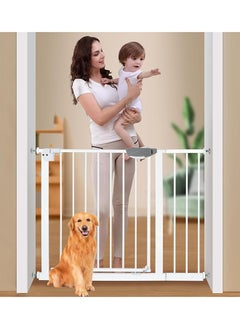 Buy Auto Close Extra Wide Child Gate With 20 CM Extension Kit Maximum Suitable For 104 CM, Baby Gates For Stairs & Doorways, Easy Install (Safety Railing + 20CM Extension Kit) in UAE