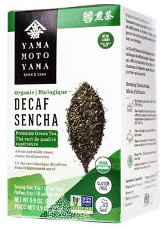 اشتري Yamamotoyama Organic Decaf Sencha Green Tea Bag, 18 ct (1 Pack), Decaffeinated في الامارات