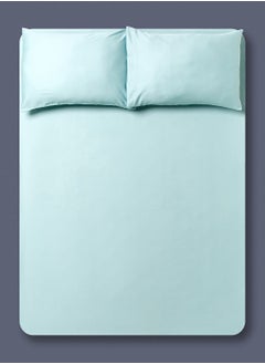 Buy Twin Size Fitted Flat Sheet With Pillow Case 120X200Cm in UAE