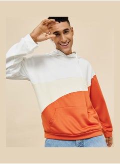 Buy Twin Spiral Colorblock Oversized Hoodie in Saudi Arabia