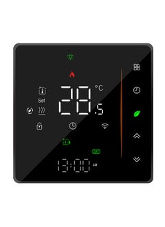 اشتري WiFi Smart Thermostat Temperature Controller Weekly Programmable Supports Touch Control/ Mobile APP/ Voice Control Compatible with Alexa/Google Home, for Water/Gas Boiler 5A Black في الامارات