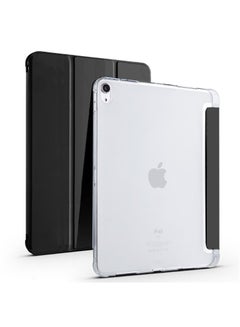 Buy Smart Transparent Back Shell Trifold Protective Shockproof Case Cover For Apple iPad 10 2022 10.9 Inch 10th Generation With Pen Holder Black in Saudi Arabia