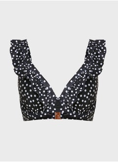 Buy Frill Front Moulded Bikini Top in UAE